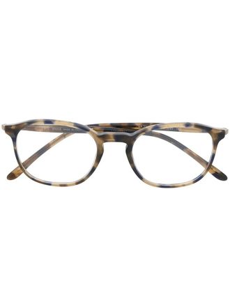 Giorgio Armani round-frame optical glasses - women - Acetate - 51 - Brown