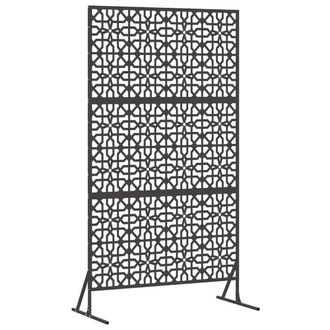 Berkfield Home Black Privacy Screen 100x50x180 cm Steel | Size: 100 x 50 x 180 cm