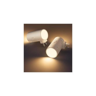 OEM Luz Nocturna Led Regulable Con Sensor Crepuscular, 0-100 L&uacute;menes, 3 Temperaturas De Color, Compacta Y Port&aacute;til, Paquete De 2 Unidades, Compatible Con 