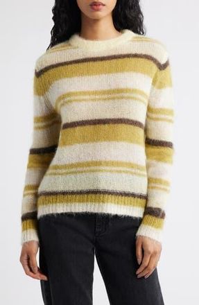 Mango Colorin Crewneck Sweater in Olive Green at Nordstrom Rack, Size X-Large