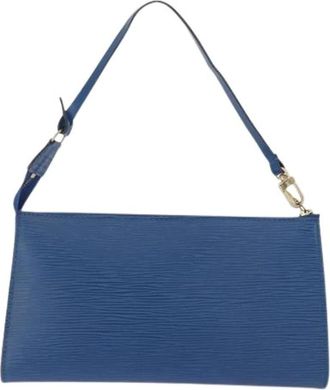 Louis Vuitton Pre-owned Vintage Shoulder Bag - Dames - Vintage Schoudertas - Blauw - ONE Size - Leer - Vintage
