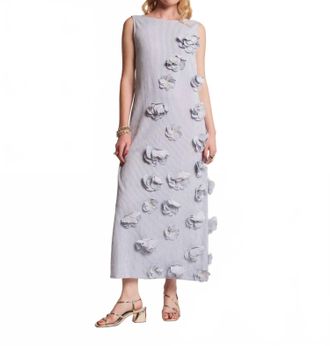 Frances Valentine Womens Origami Dress In Blue Seersucker Stripe