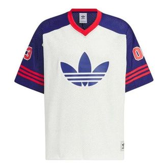 adidas Originals Logo Printed T-Shirt Asia Sizing White Blue JC6801