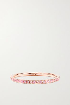 Ileana Makri Anello In Oro Rosa 18 Carati Con Zaffiri Thread