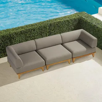Frontgate Casoria 3-pc. Modular Seating Collection In Dove Upholstery - Frontgate