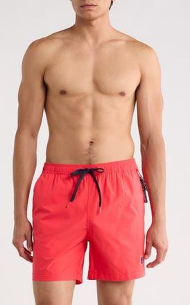 Psycho Bunny Samos Hydrochromic Swim Trunks in Bittersweet at Nordstrom Rack, Size Xxx-Large