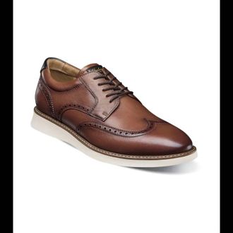 Florsheim Mens Launch Wingtip Oxford In Cognac