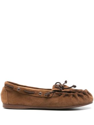 P.A.R.O.S.H. suede boat shoes - women - Suede - 36 - Brown