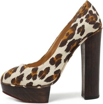 Charlotte Olympia Pumps leopardate Pre-owned 140mm - Bianco