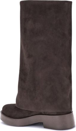 Casadei Womens Boots Charlie Carob Suede-Effect Polyester