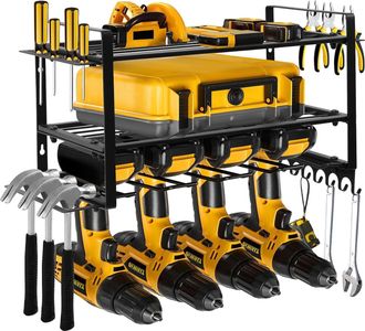 OEM Soporte De Pared Para Herramientas El&eacute;ctricas, Juego De 4 Piezas, Soporte Met&aacute;lico De Alto Rendimiento De 3 Niveles Con Soporte Para Destornilladores 