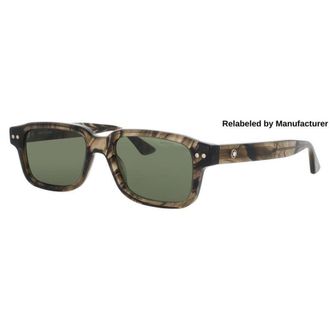 Montblanc Green Rectangular Mens Sunglasses MB0286S 004 53