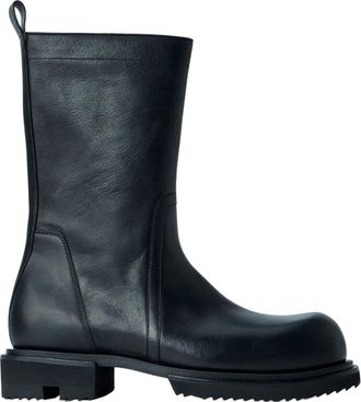 Rick Owens Creeper Elastische Laarzen - Heren - Hoge Laarzen - Zwart - 42 EU - Leer - Schoenen