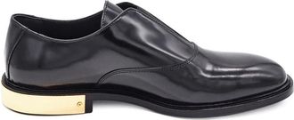Moschino Metalen Hak Slip-On Schoen - Heren - Nette schoenen - Zwart - 41 EU - Leer - Schoenen