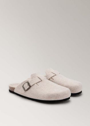 Mango Scarpe feltro zoccolo beige - Donna - 36 - MANGO