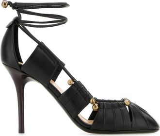 Chlo&eacute; Black Leather Pumps