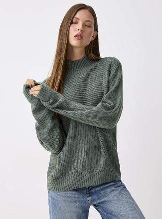 Twik Womens Two-way ribbing sweater