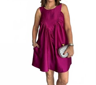 Fate Womens Mod Mini Dress In Magenta