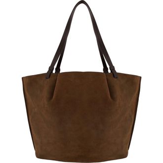 Vince Ava Leather Tote in Chocolate at Nordstrom
