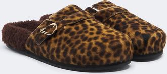 Ancient Greek Sandals Zuecos Vasilitsa de pelo con borrego