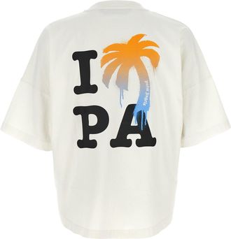 Palm Angels Logo-Embroidered Cotton T-Shirt - White