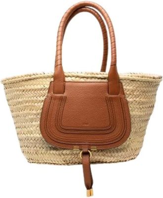 Chlo&eacute; Pre-owned Tote Bags, female, Beige, Size: ONE SIZE Pre-owned Raffia Tote