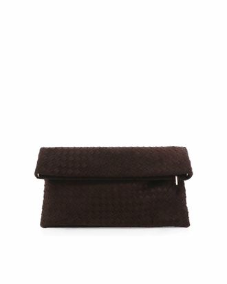 Billini Womens Alicia Clutch Bag In Dark Cacao Suede