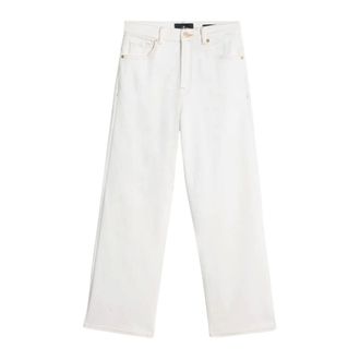 7 For All Mankind Straight Jeans, female, White, Size: W26 Straight Jeans