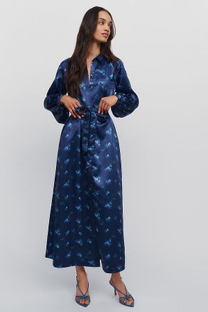 Maeve Mona Silken Maxi Shirtdress