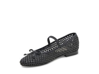 Dolce Vita Carin Raffia Womens Flat Shoes Onyx Raffia : 9.5 M, Cotton
