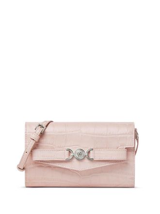Versace Medusa 95 croc-effect cross body bag - Pink