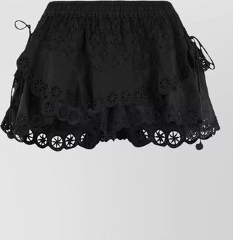 Isabel Marant neis cotton silk shorts layered lace