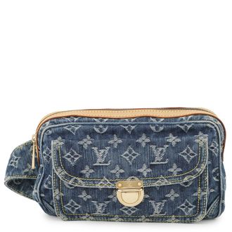 Louis Vuitton Blue Yellow Monogram Denim Sling Bag (Pre-Owned)