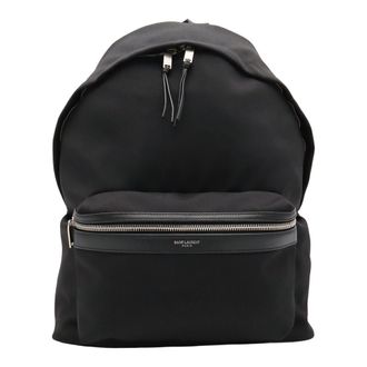Saint Laurent Black Nylon Canvas Backpack (Pre-Owned)