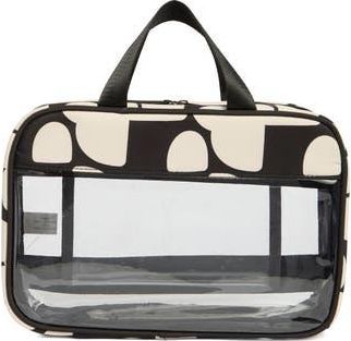 Mytagalongs Box Quilted Clear Toiletry Case in Black/white at Nordstrom Rack