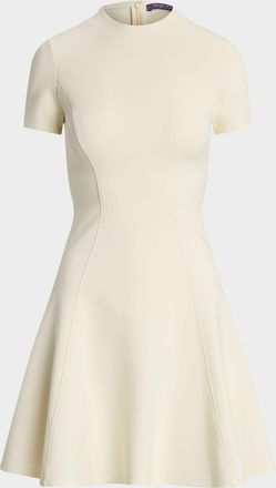 Ralph Lauren Collection Structured Jersey Knit Flare Dress