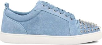 Christian Louboutin Schoenen, Heren, Blauw, 43 EU, Leer, Louis Junior Spikes