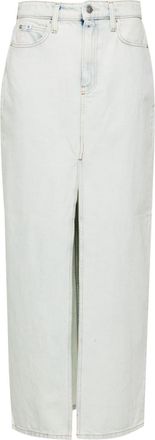 Calvin Klein Jeans mid-rise denim midi skirt - women - Cotton - 25 - 1AA DENIM LIGHT