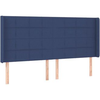 vidaXL Cabecero Con Led De Tela Azul 203x16x118/128 Cm Vidaxl