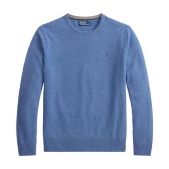 Polo Ralph Lauren Truien & Vesten, Heren, Blauw, S, Wol, Trui met geborduurd paardje