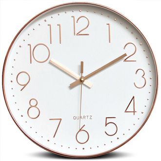 OEM Reloj De Pared Silencioso De 30 Cm - Esfera De Cristal - Mecanismo De Cuarzo - Pantalla Anal&oacute;gica - Dise&ntilde;o Moderno Y Cl&aacute;sico