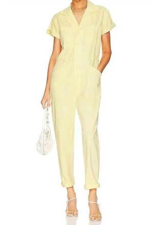 Pistola Denim Grover Short Sleeve Field Worker Jumpsuit In Pineapple