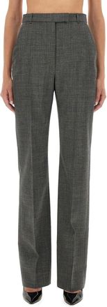 Alexander McQueen Grey Straight Flat Front Pants
