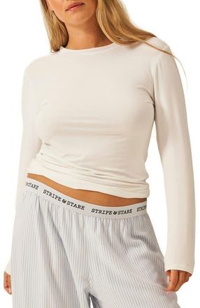 Stripe and Stare Underlayer Top in White at Nordstrom, Size X-Small Uk
