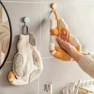 OEM 2 Bonitas Toallas De Microfibra Con Forma De Gato, Suaves Y Absorbentes, Ideales Para Colgar En La Cocina Y Decorar El Hogar