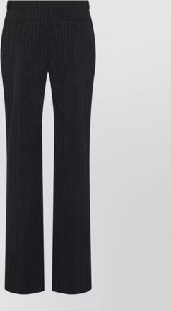 Alexander McQueen pinstripe lurex tailored straight slim trousers