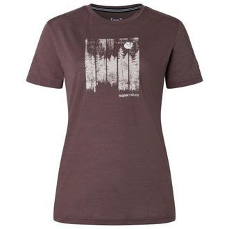 super.natural Wonder Wald Tee Merinoshirt f&uuml;r Damen | raisin / various