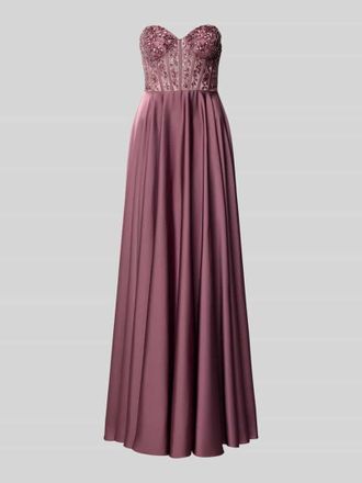 Laona Abendkleid mit Ziersteinbesatz in Altrosa, Gr&ouml;&szlig;e 32