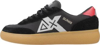 Sun 68 Luis Low - Heren - Sneakers - Zwart - 41 EU - Leer - Schoenen