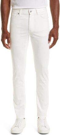 Ermenegildo Zegna City Fit Stretch Cotton Pants in White at Nordstrom, Size 32